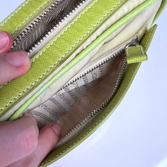 Prada Tessuto Green Nylon Pouch - Picture 9 of 9